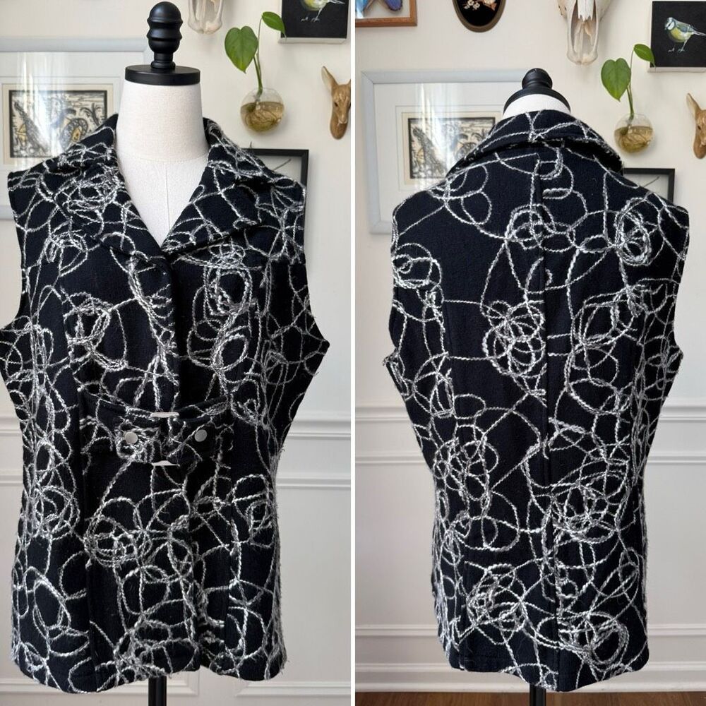 Vintage Tumbleweeds Wool Sleeveless Vest Jacket Artisan L